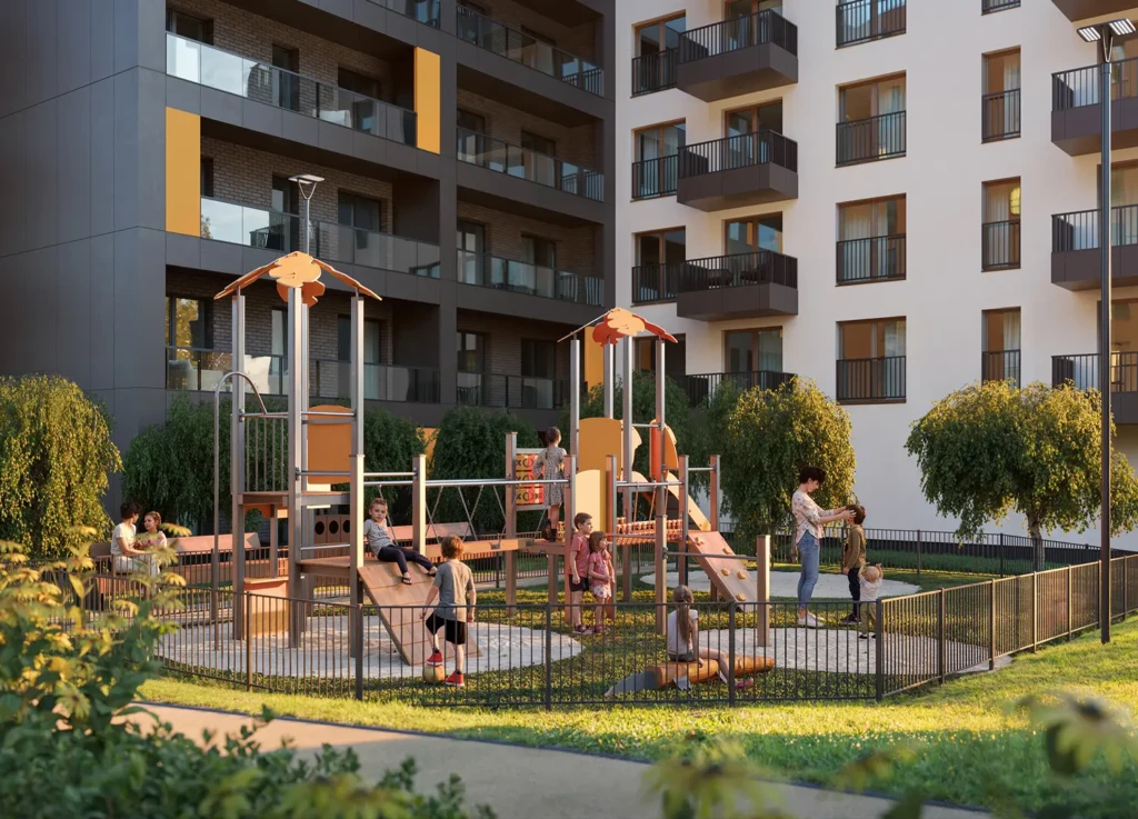 Plac zabaw Futuro Rzeszów aleja Batalionów Chłopskich Bryksy nowe mieszkania